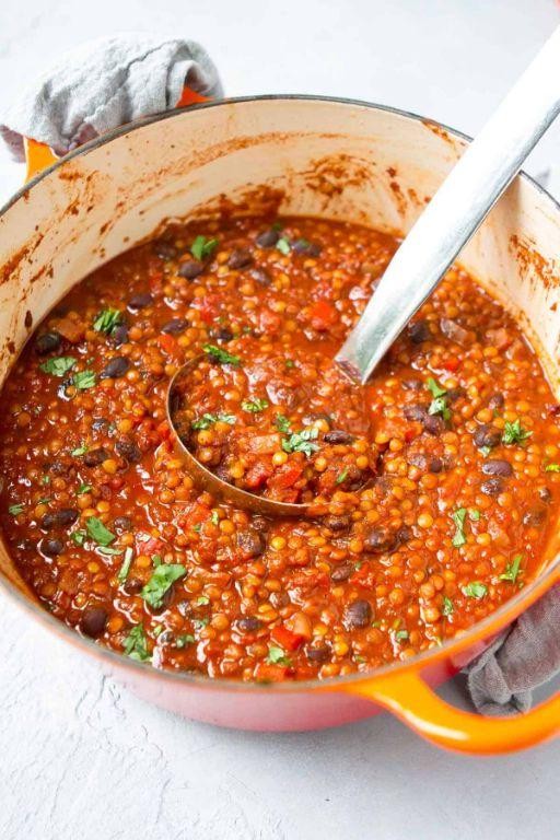 Vegetarian Lentil and Tomato Chili