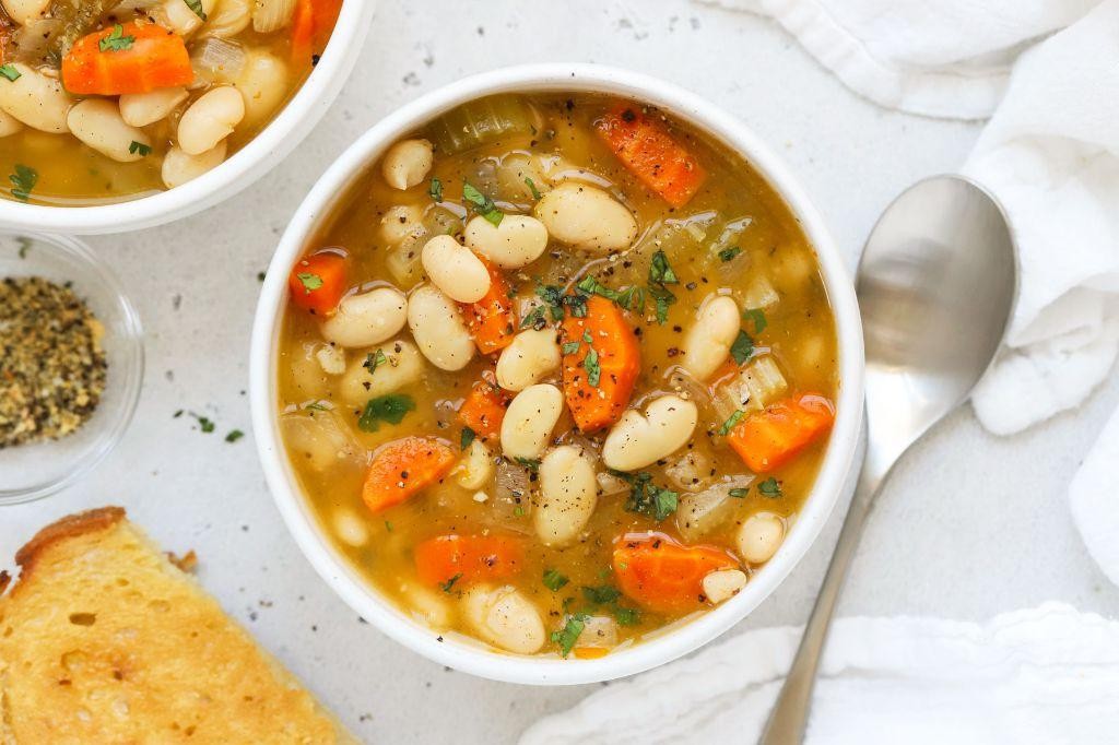 Vegetarian Navy Bean Slow Cooker Stew