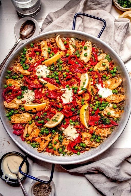Vegetarian Paella with Artichokes
