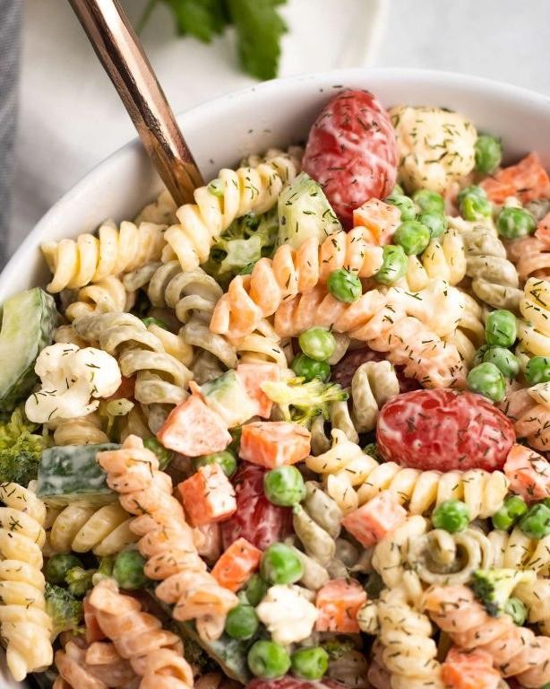 Vegetarian Ranch Pasta Salad