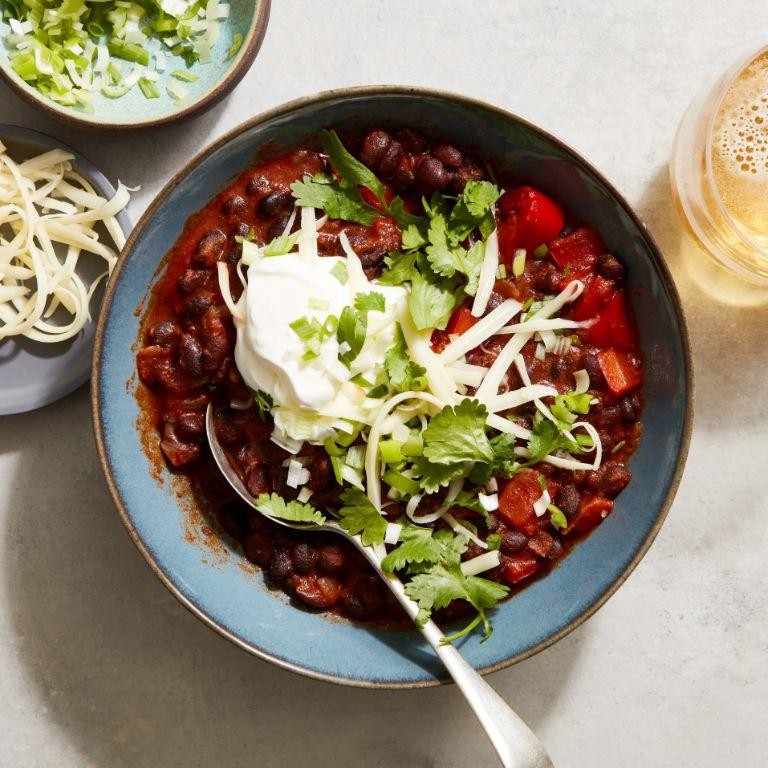 Vegetarian Refried Black Bean Chili