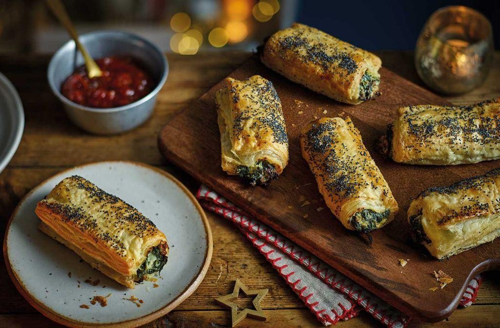 Vegetarian Sausage Rolls with Spinach and Ricotta