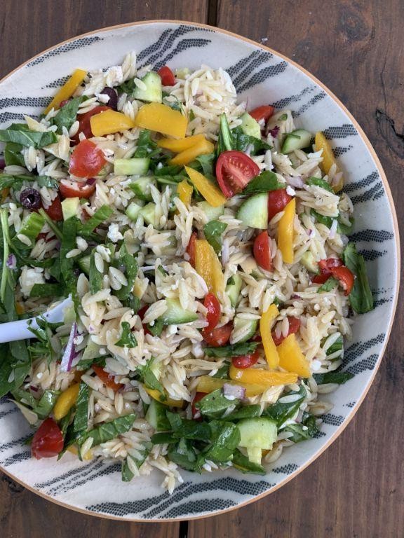 Veggie Loaded Orzo Pasta Salad