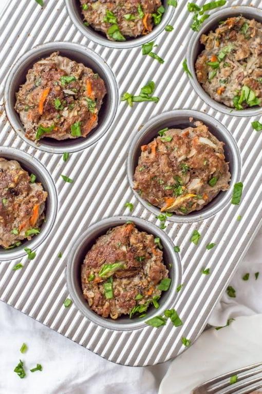 Veggie-Loaded Mini Meatloaf Cups