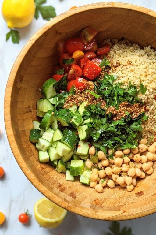 Veggie-Packed Quinoa Salad with Lemon Dressing