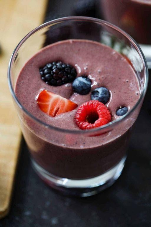 Velvety Dark Chocolate Berry Smoothie