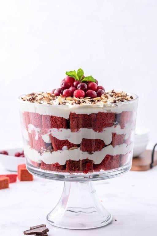 Velvety Red Velvet Cake Trifle