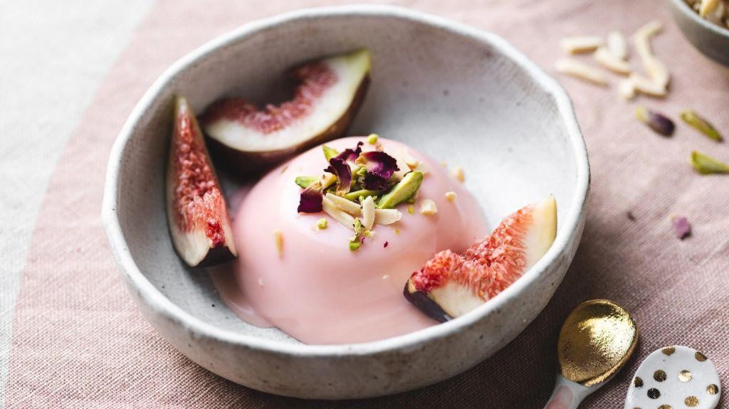 Velvety Rosewater Panna Cotta