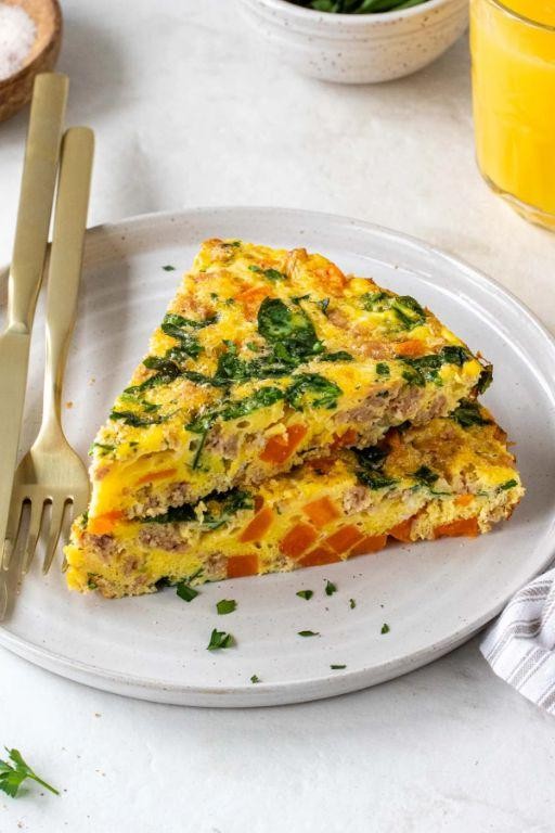 Venison Sausage and Sweet Potato Frittata