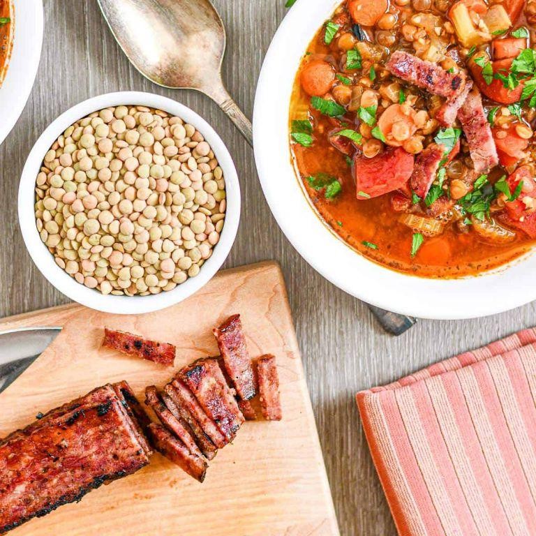 Venison and Lentil Soup with Parley