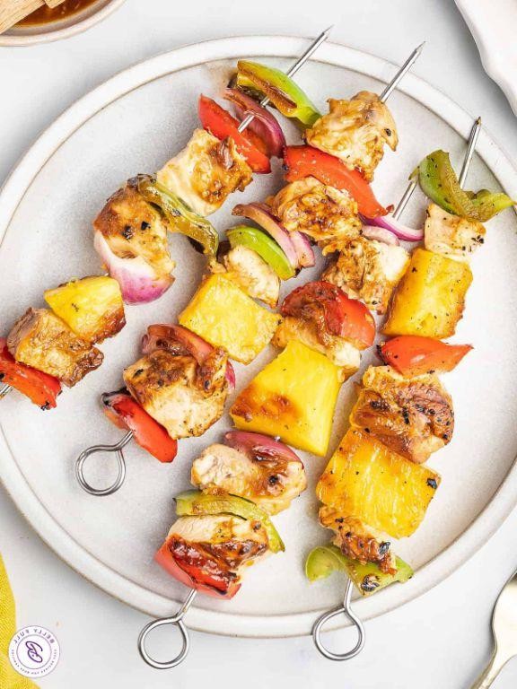 Wahoo Kebabs with Pineapple and Peppers