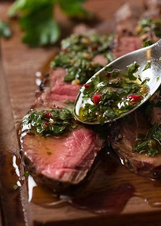 Wahoo Steaks with Chimichurri Sauce