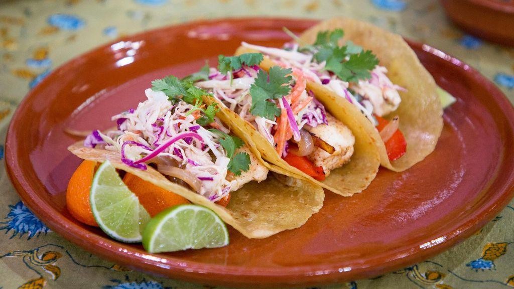 Wahoo Tacos with Chipotle Slaw