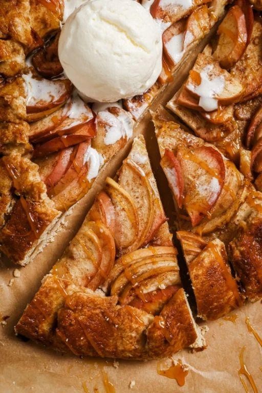Warm Apple Galette with Cinnamon Ice Cream