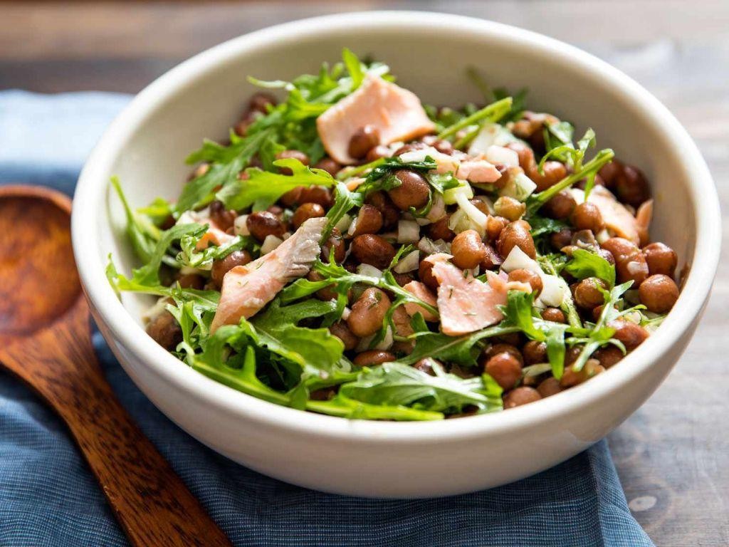 Warm Canned Red Salmon and Bean Salad