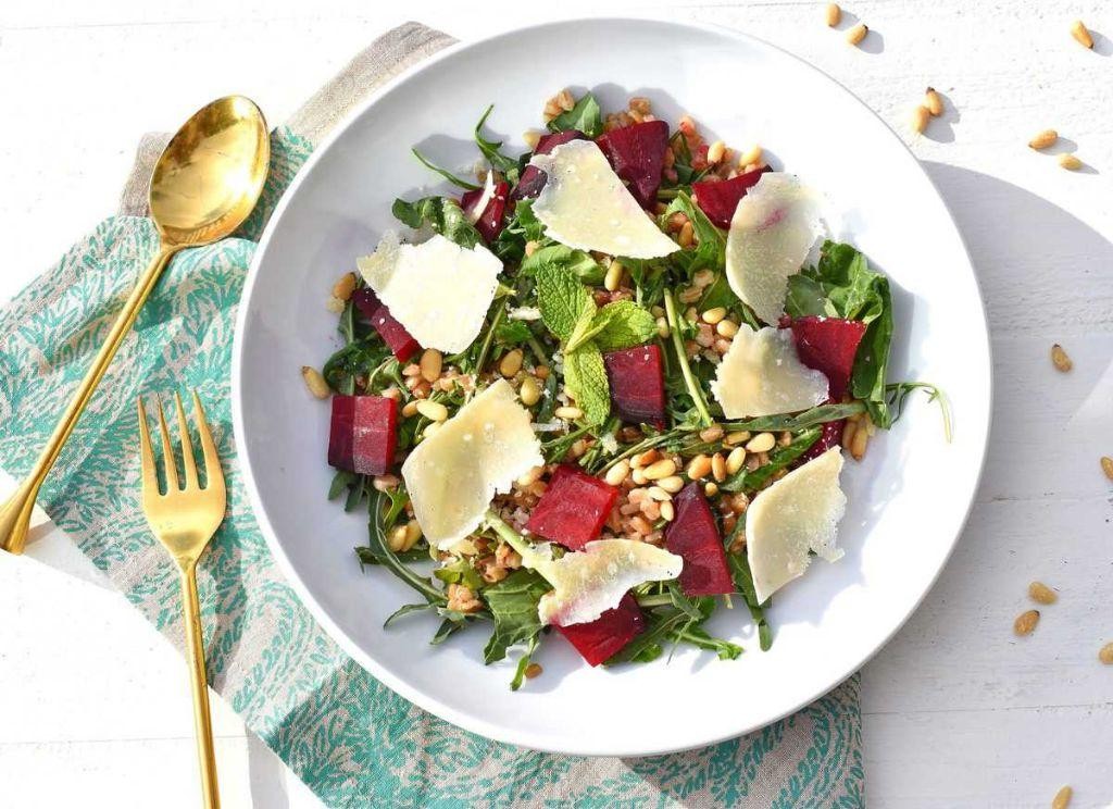 Warm Farro and Roasted Beet Salad