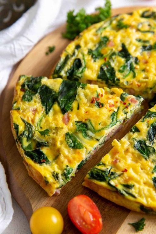 Warm Ham and Spinach Frittata