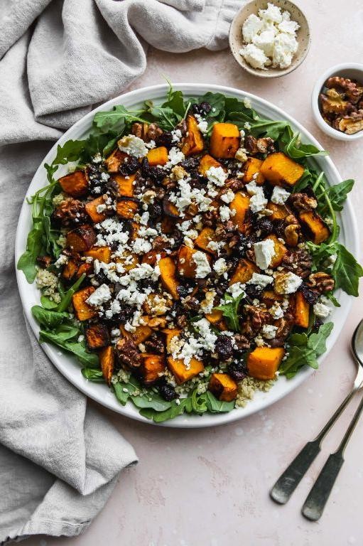 Warm Sugar Pumpkin Salad with Arugula
