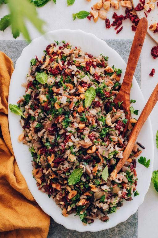 Warm Wild Rice and Mushroom Salad