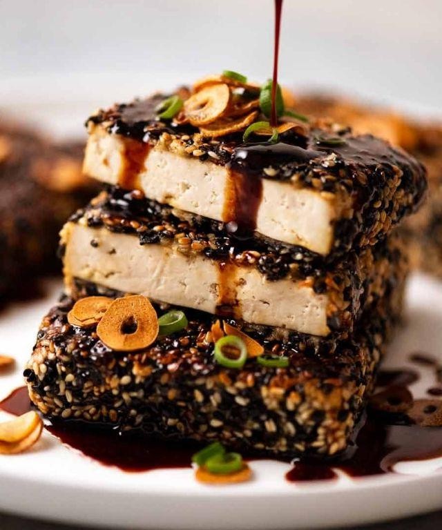 Wasabi Crusted Tofu Steaks