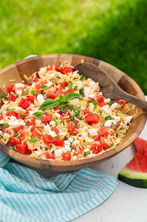 Watermelon Feta Pasta Salad