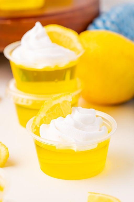 Whipped Lemon Jello with Zesty Citrus Punch