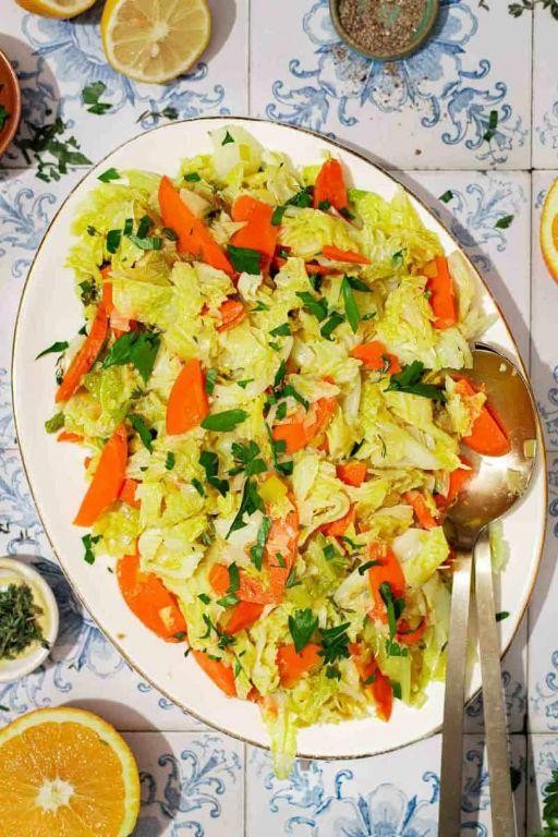 White Cabbage and Carrot Braise
