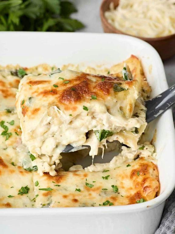 White Chicken Ricotta Lasagna
