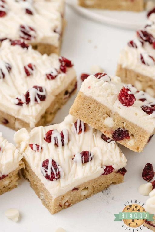 White Chocolate and Cranberry Bars