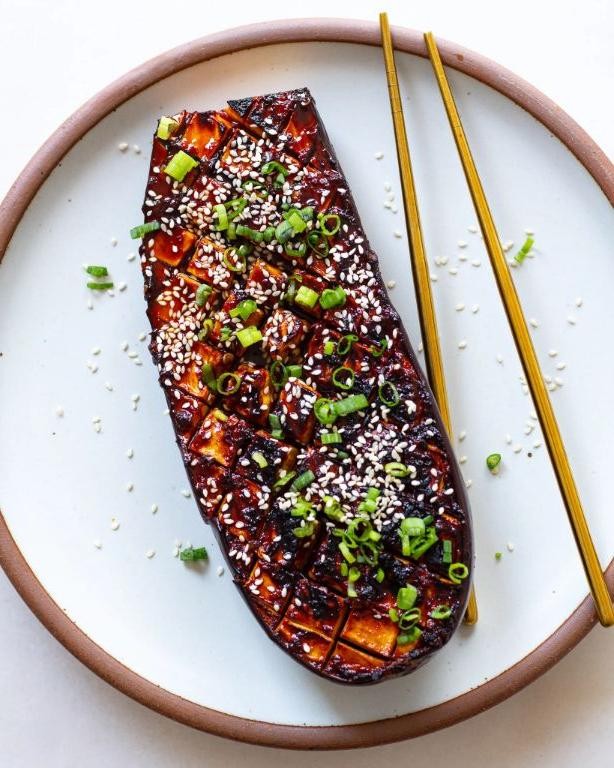 White Miso Glazed Eggplant