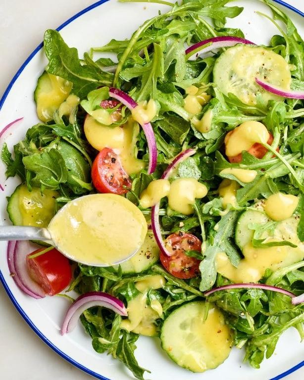 White Miso and Lime Vinaigrette Salad