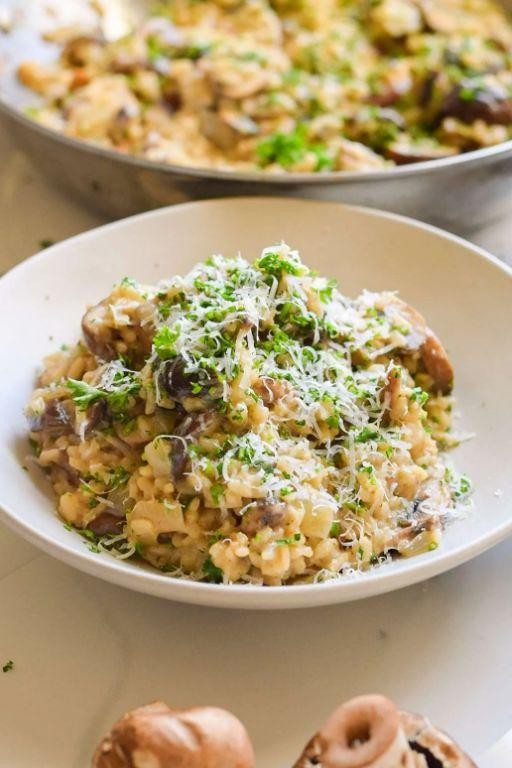 White Miso and Mushroom Risotto