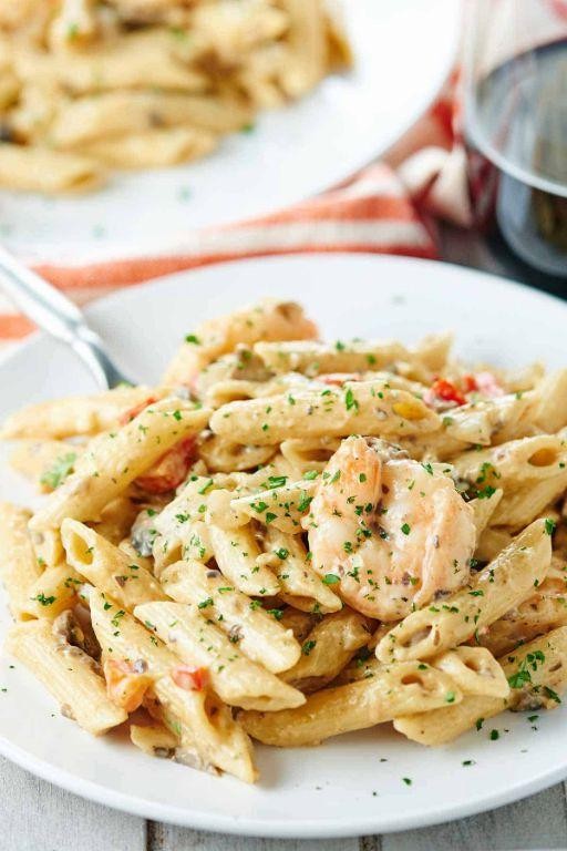 White Wine Creamy Shrimp Penne