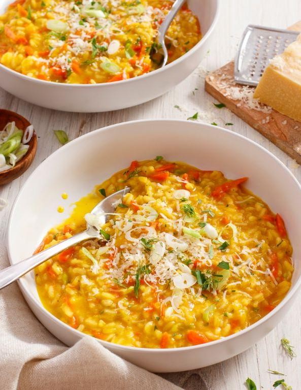 Whole Carrot Risotto with Parmesan
