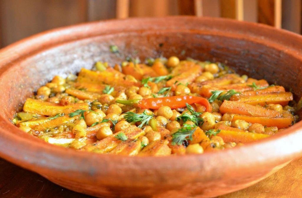 Whole Carrot and Chickpea Tagine
