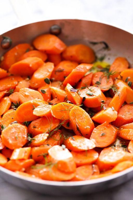 Whole Steamed Carrots with Herb Butter