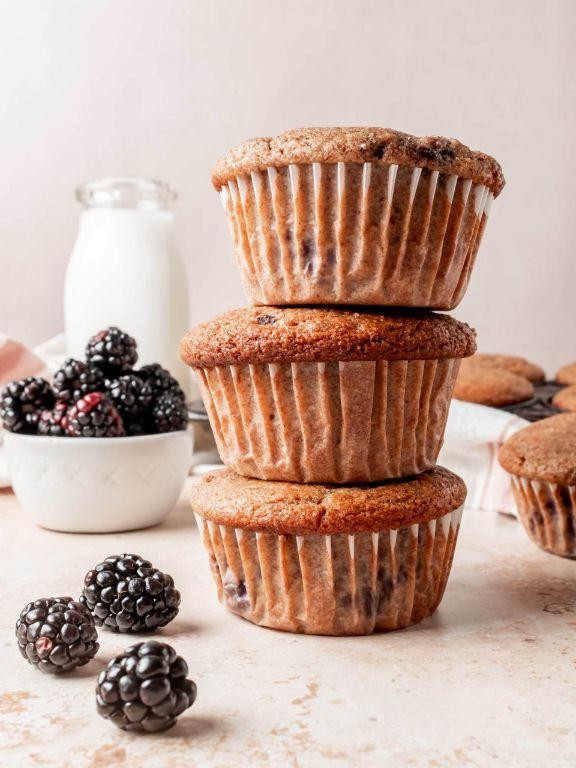Whole Wheat Blackberry Muffins