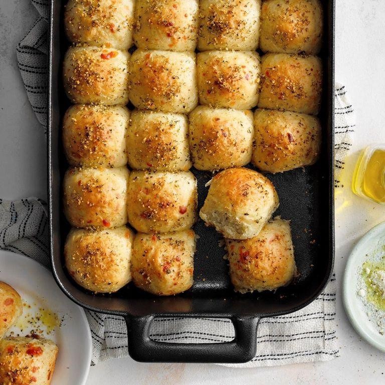 Whole Wheat Garlic Herb Cheese Rolls