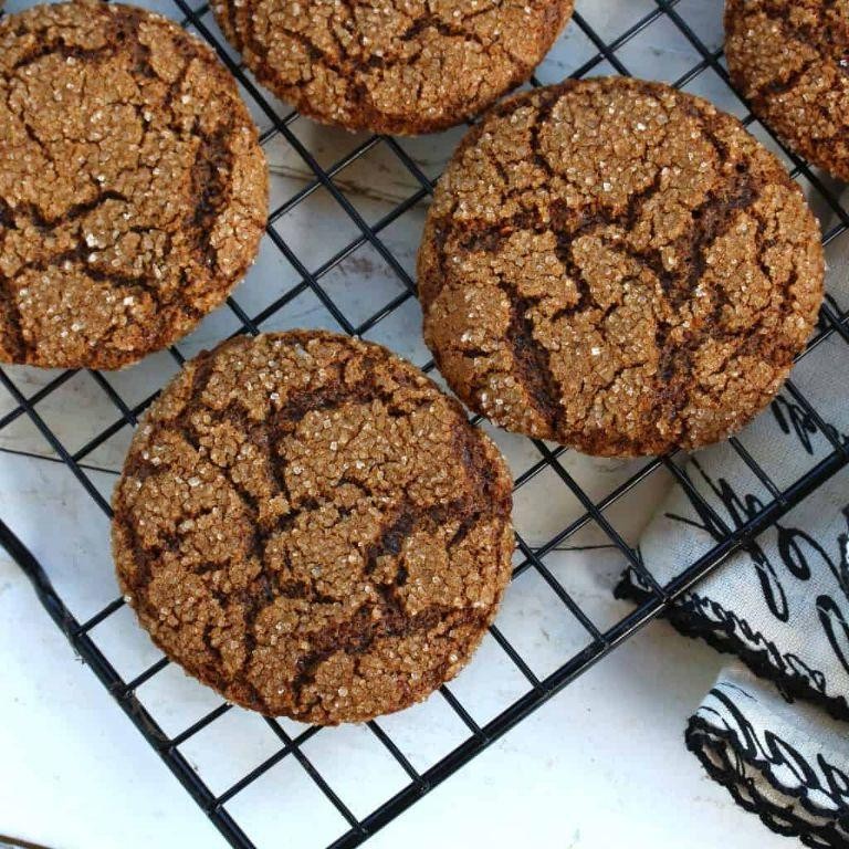 Whole Wheat Molasses Spice Cookies