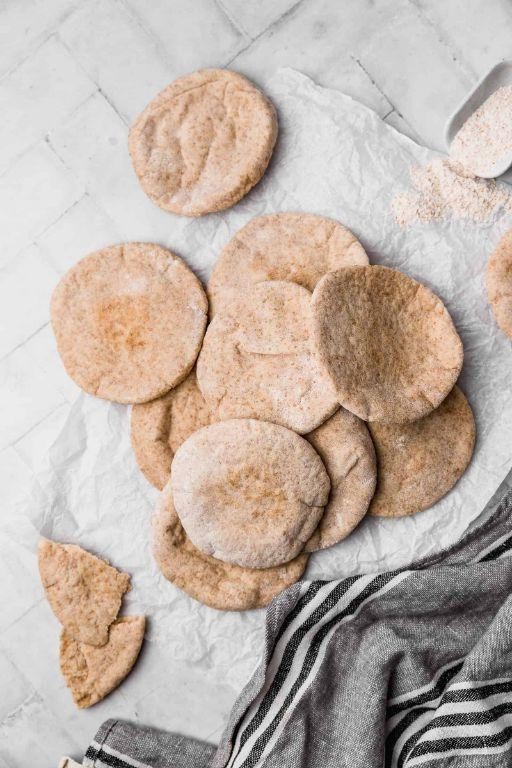 Whole Wheat Pita with Olive Oil