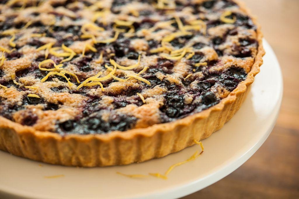 Wild Blueberry and Almond Tart