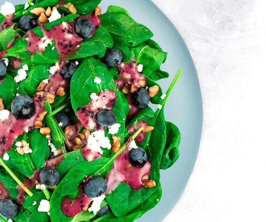 Wild Blueberry and Spinach Salad