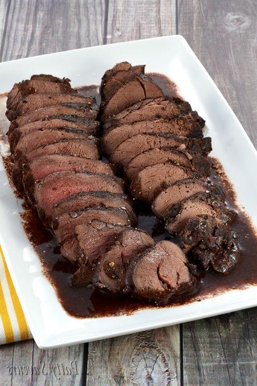 Wild Boar Tenderloin with Red Wine Reduction