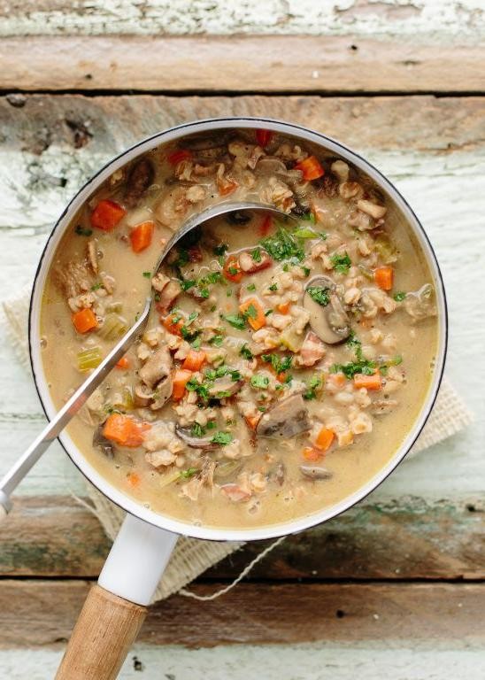Wild Mushroom and Farro Broth