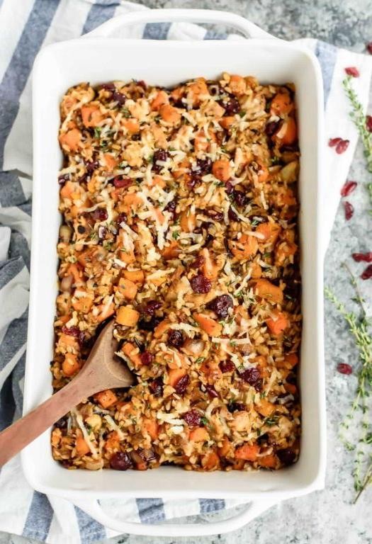 Wild Rice and Cranberry Casserole