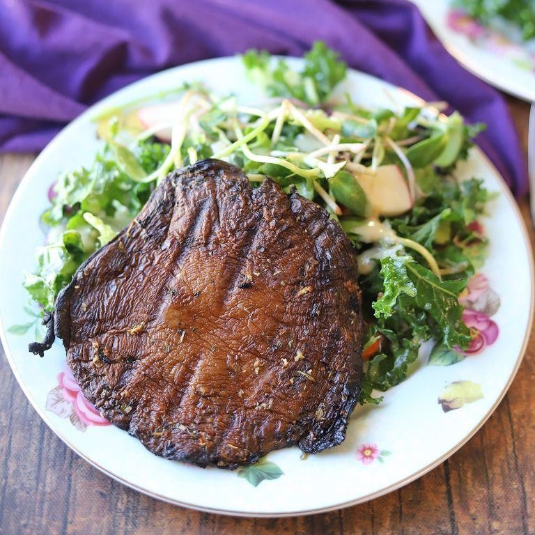 Wine-Marinated Sautéed Portobello Caps