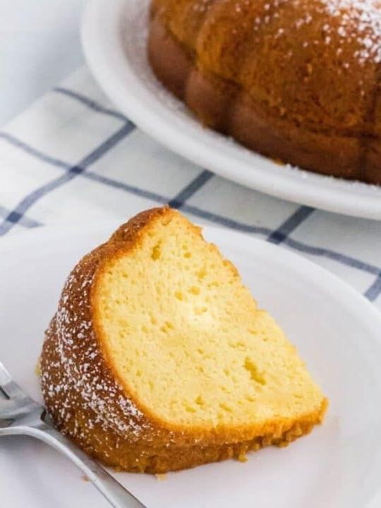 Yellow Box Cake with Homemade Vanilla Pudding