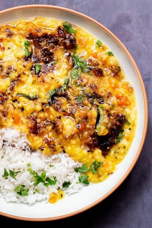 Yellow Dahl with Caramelized Onions