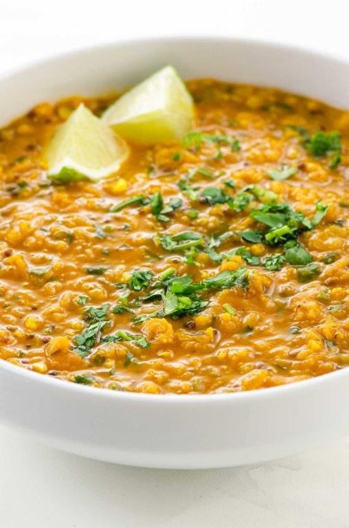 Yellow Dahl with Coconut Milk and Lime
