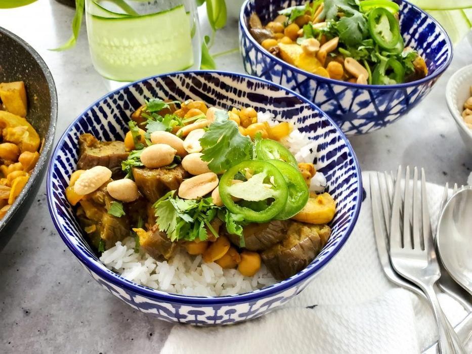 Yellow Squash Eggplant Curry